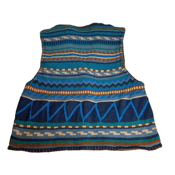 Vintage Westbound Blue Women Knit Sweater Vest Size XL Southwestern Country 90's - Picture 3 of 11